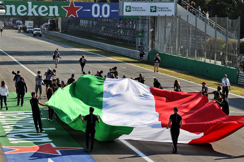 Flag on track